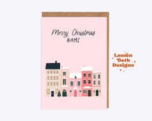 Load image into Gallery viewer, Personalised Christmas Houses card
