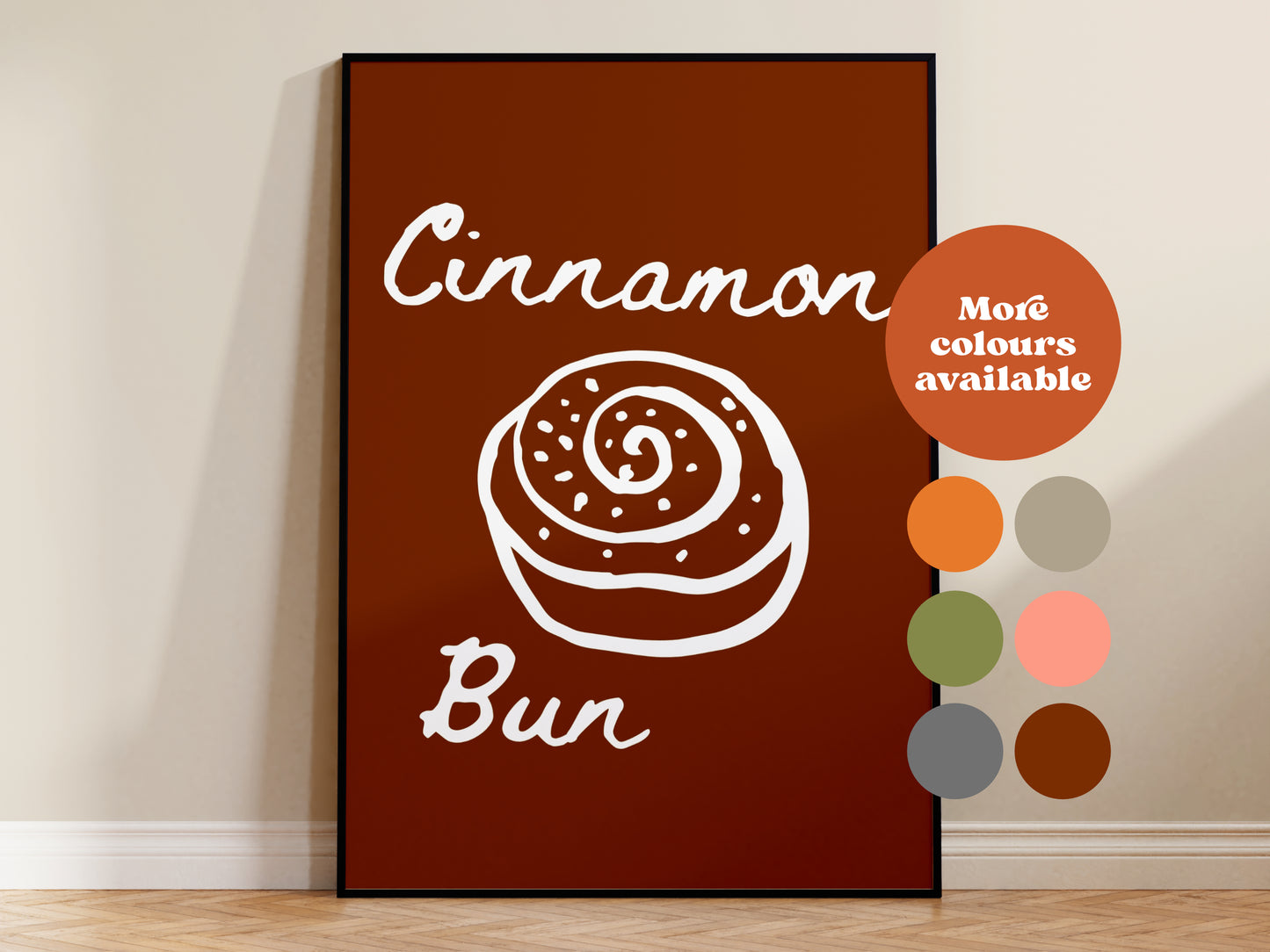 Cinnamon Bun Painted Print