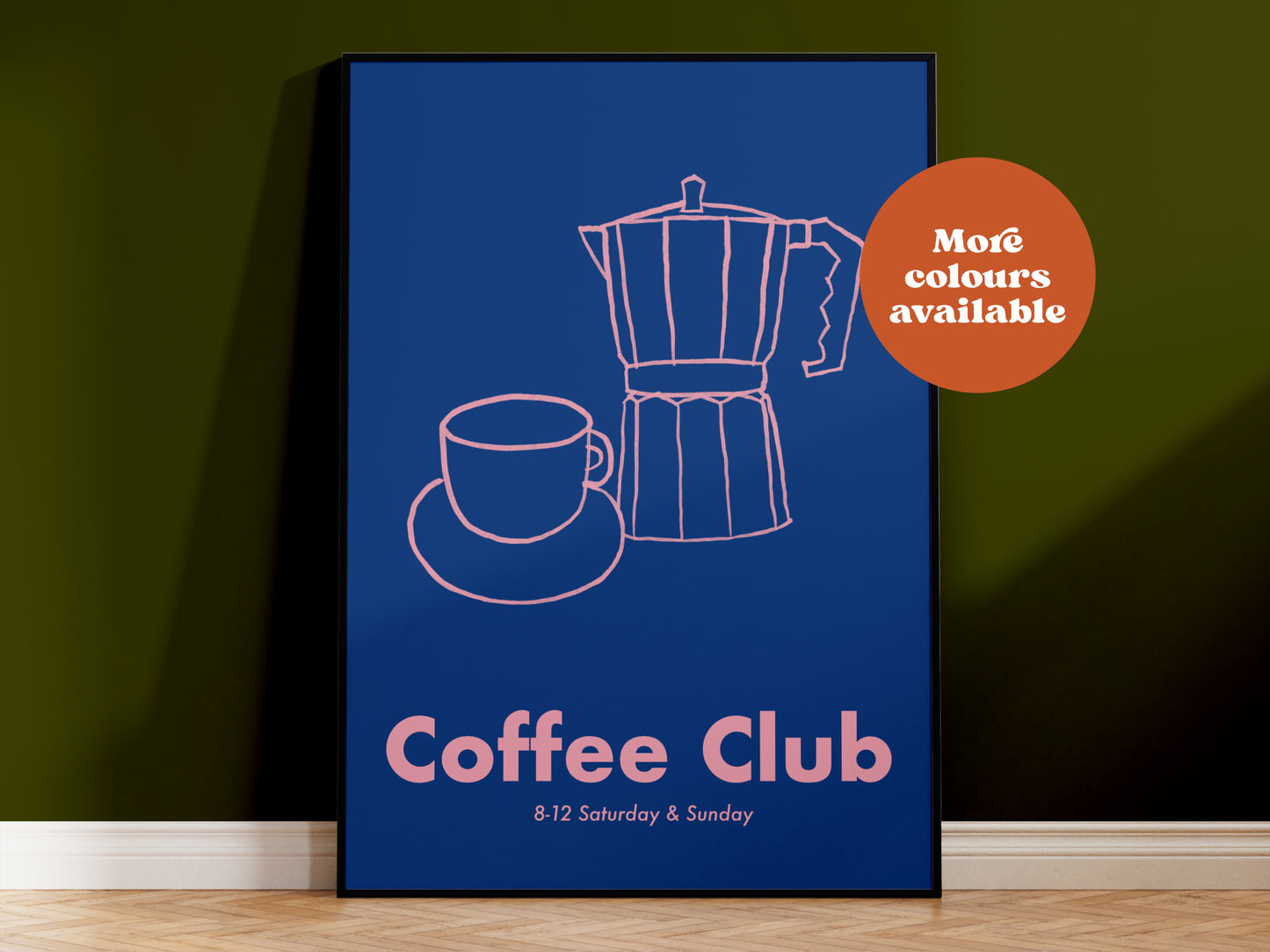 Coffee Club Handdrawn Print