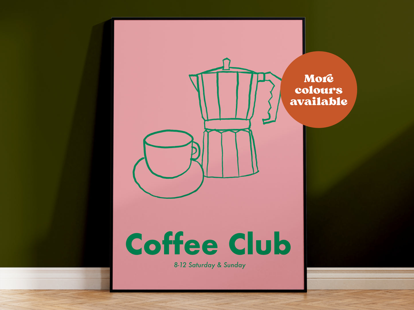 Coffee Club Handdrawn Print