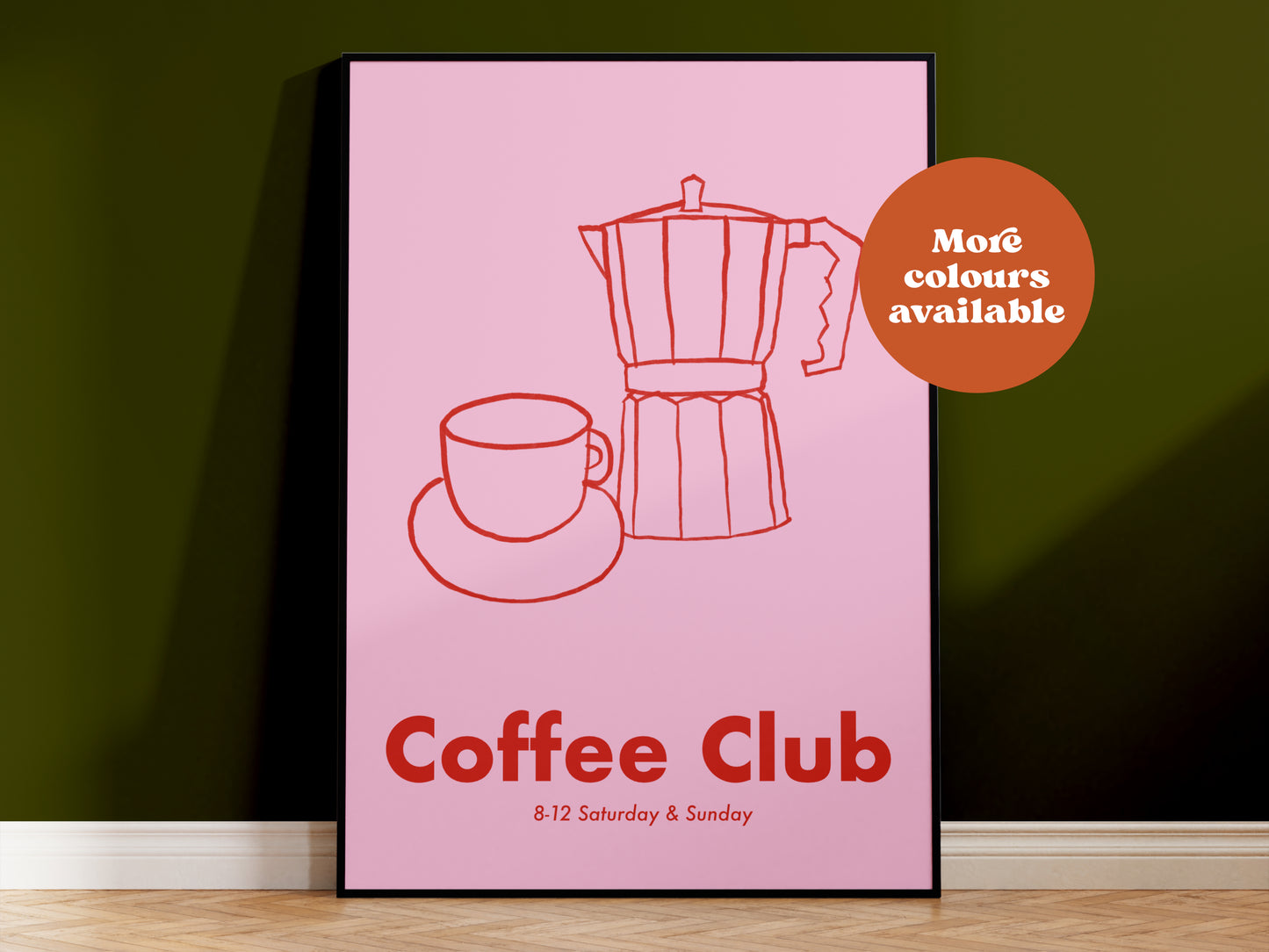 Coffee Club Handdrawn Print