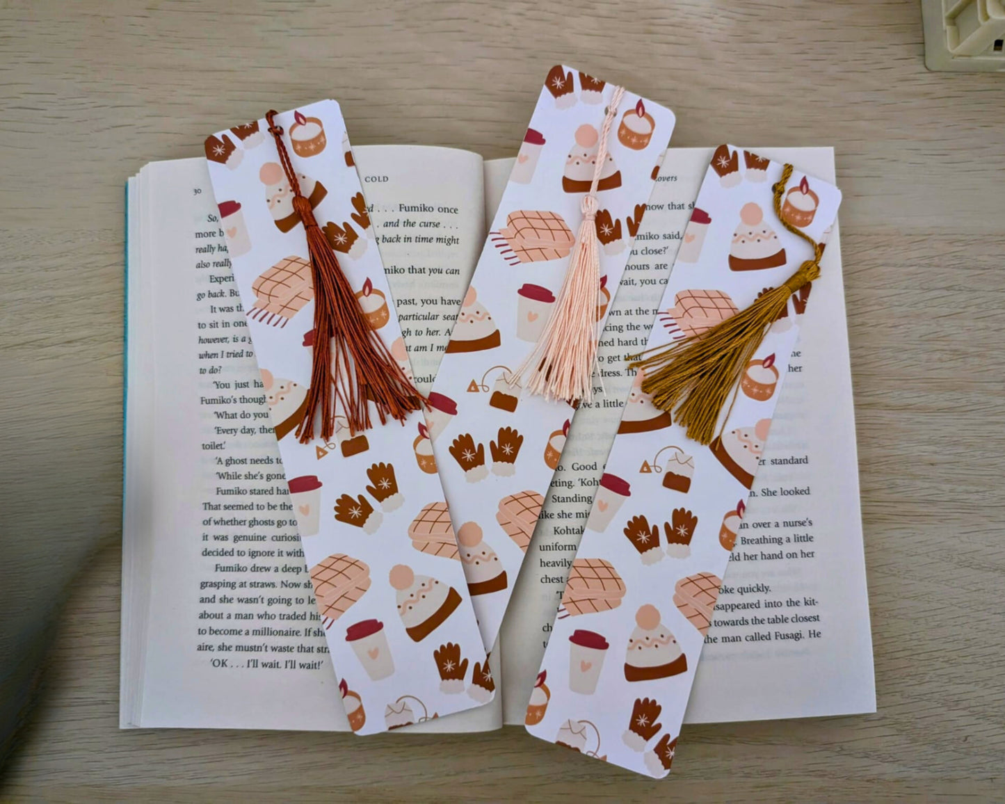 Cosy Season Christmas Autumn Tassel Bookmark