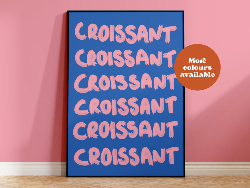 Croissant Painted-Style Print