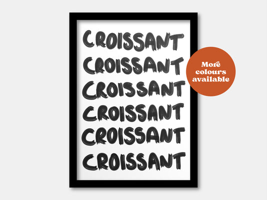 Croissant Painted-Style Print