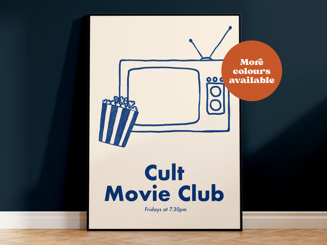 Cult Movie Club Handdrawn Print