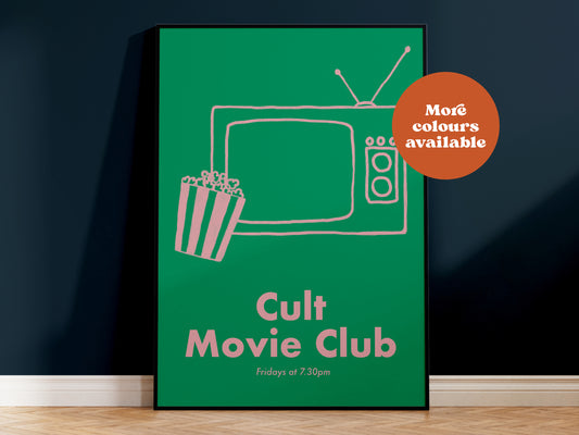 Cult Movie Club Handdrawn Print