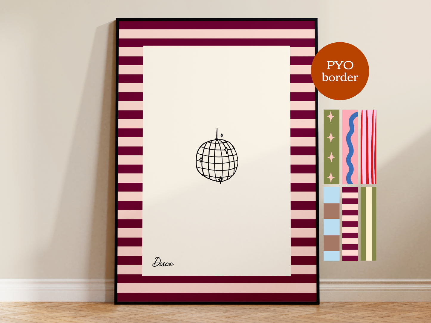 PYO Border - Disco Ball Print