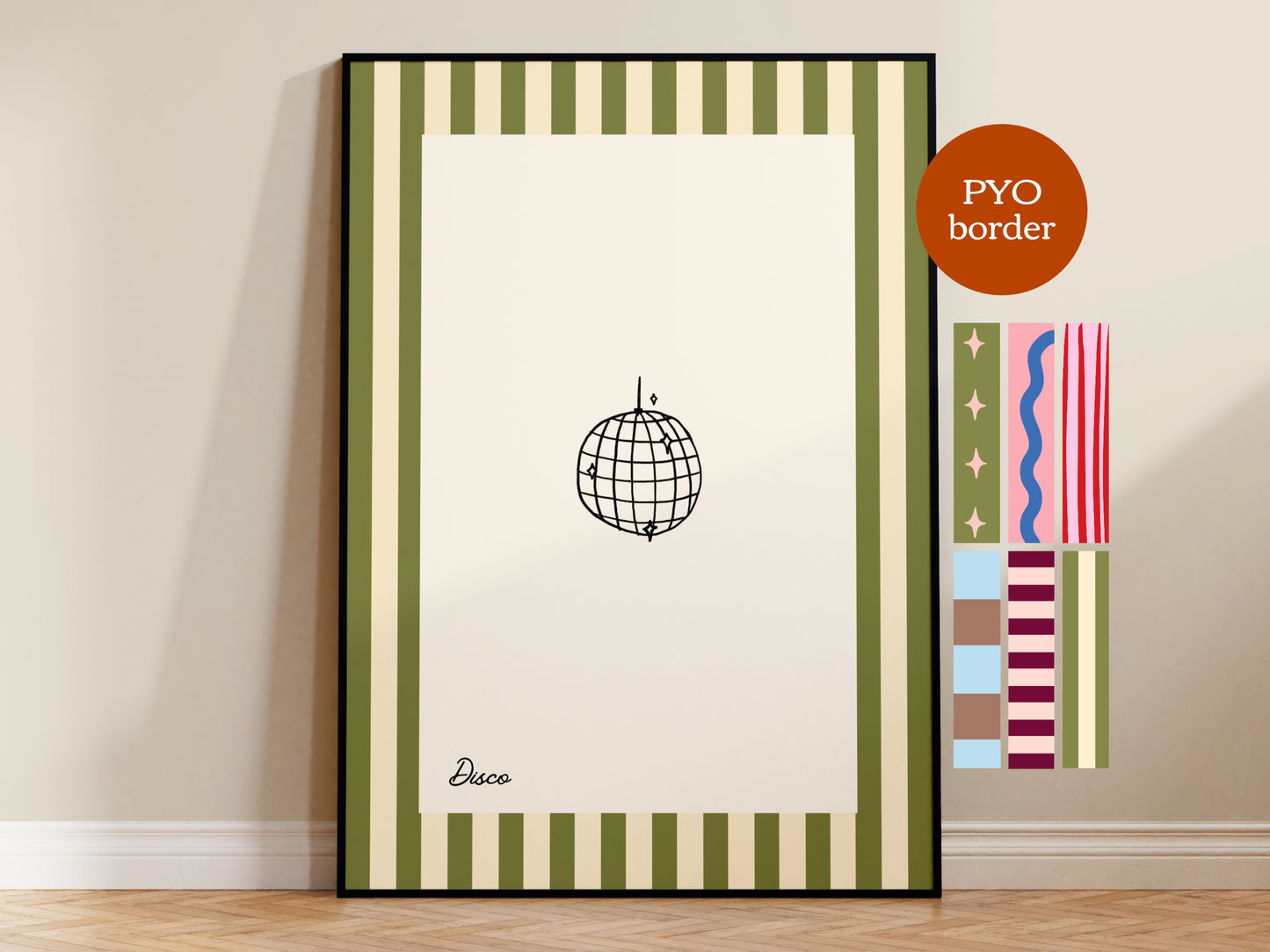 PYO Border - Disco Ball Print