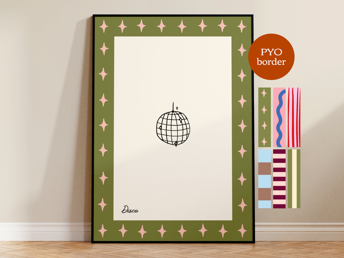 PYO Border - Disco Ball Print