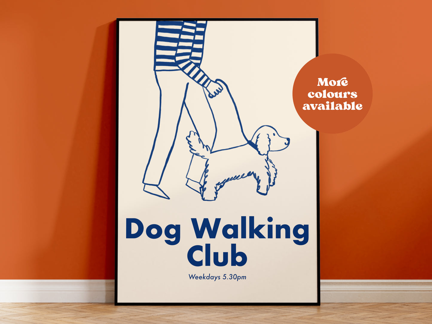 Dog Walking Club Handdrawn Print