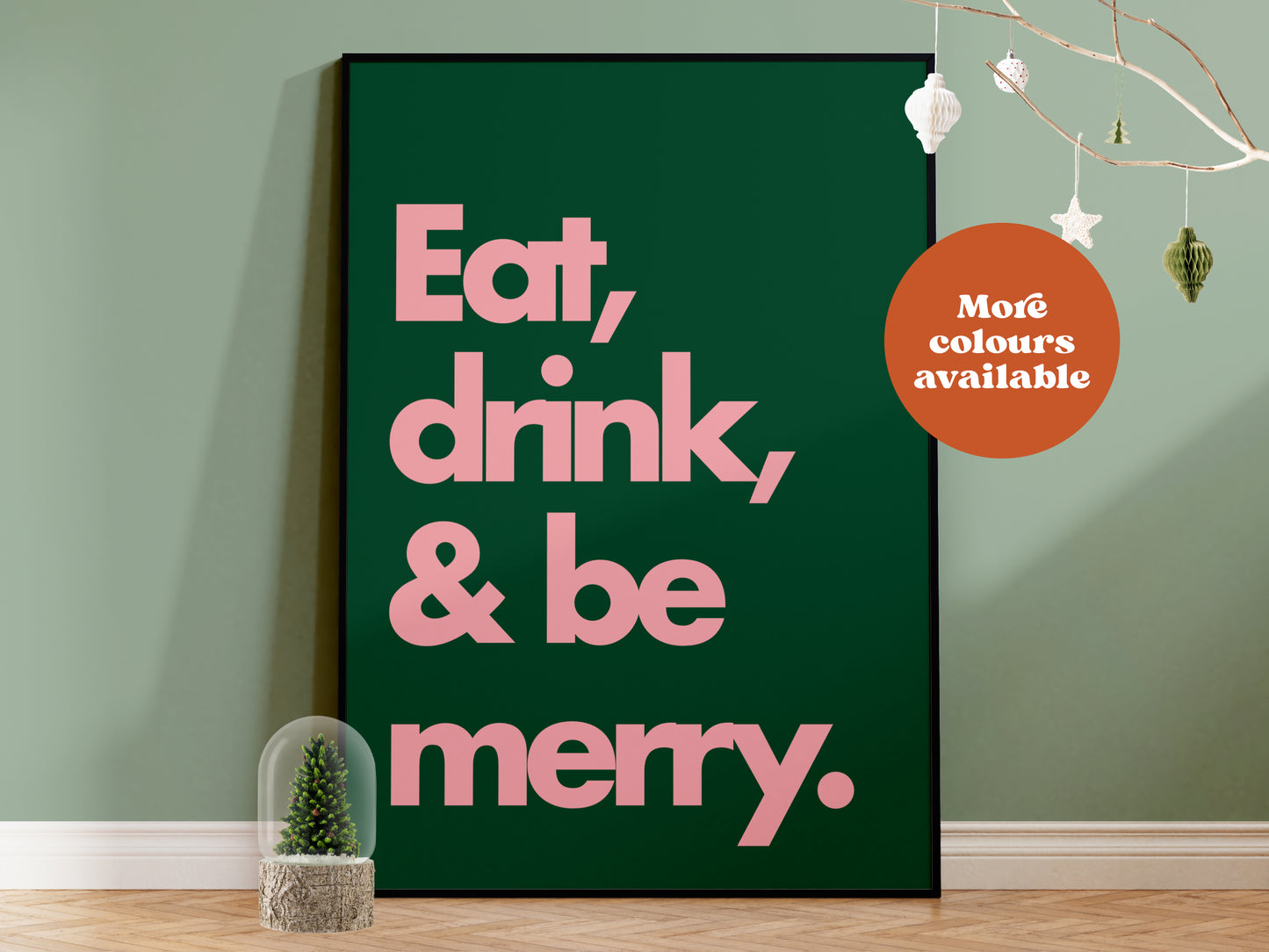 Eat, Drink and Be Merry Typography Print