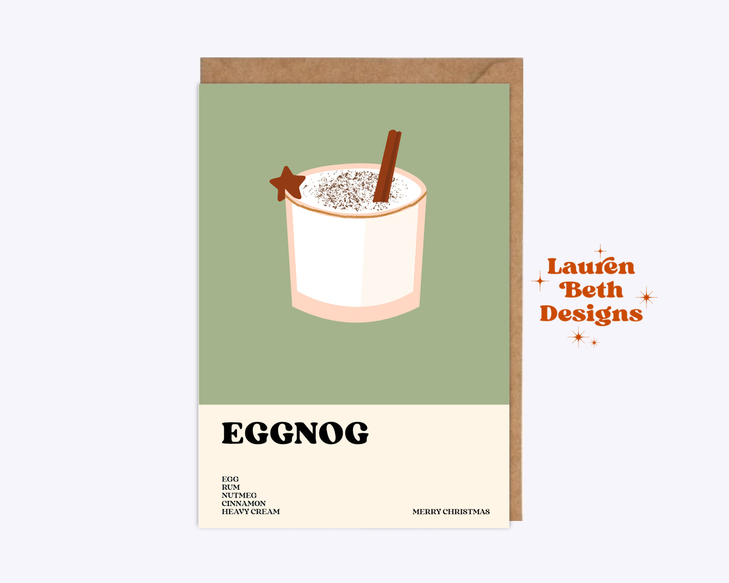 Eggnog Recipe Christmas Card