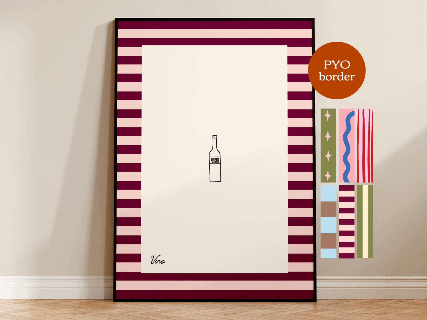 PYO Border - Vino Print