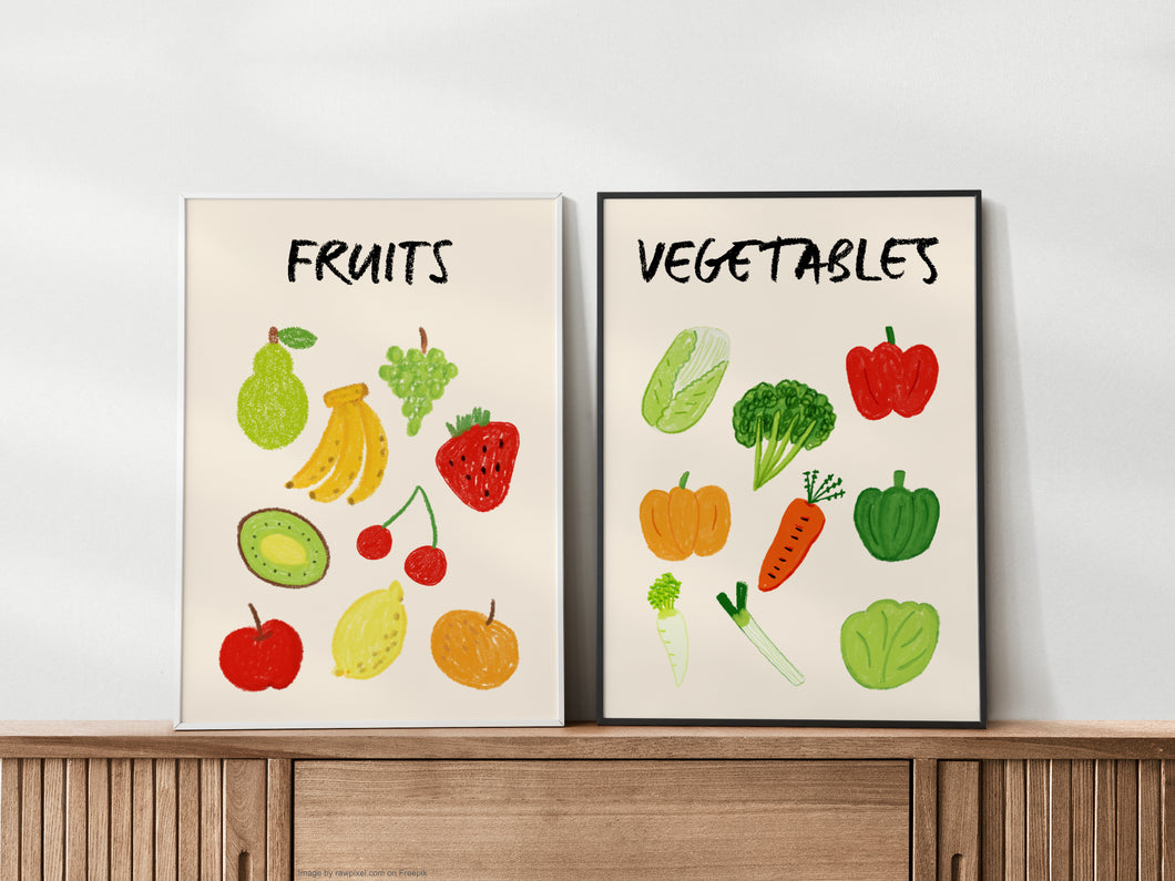 Fruit and Veg Two-Pack print