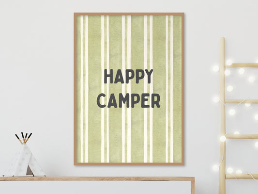Happy Camper Camping Van Kids Print