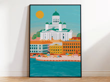 Load image into Gallery viewer, Helsinki Finland Illustrated Print
