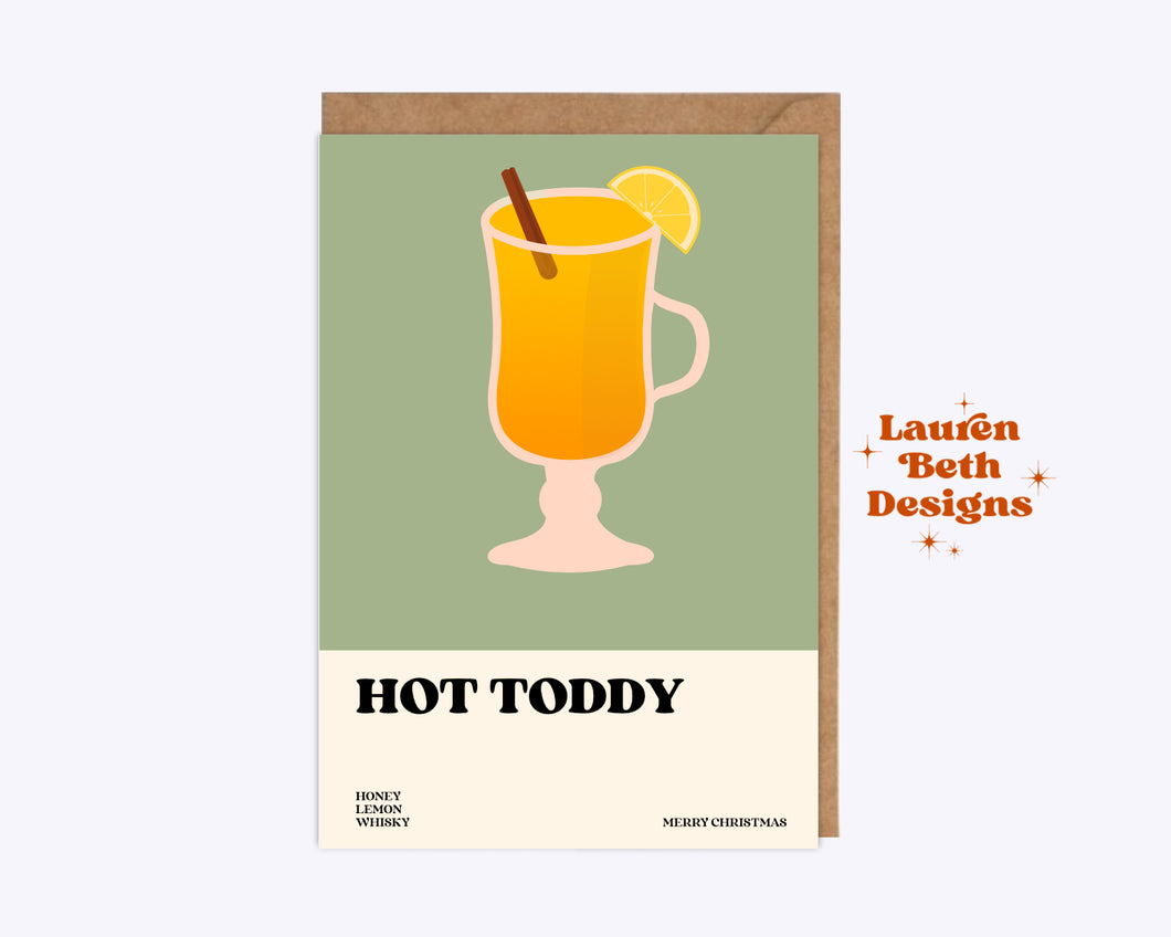 Hot Toddy Recipe Christmas Card