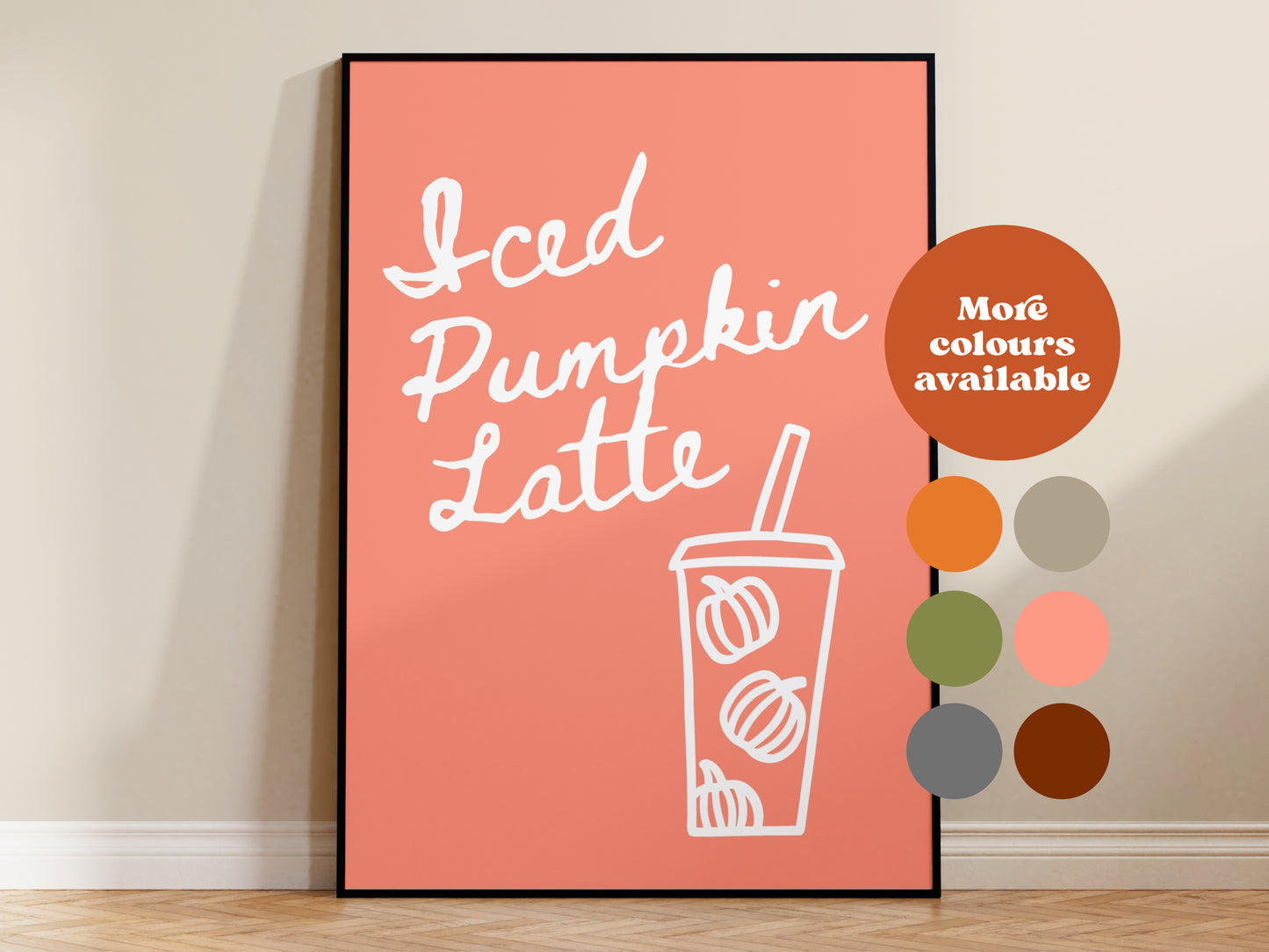 Iced Pumpkin Latte Painted Print