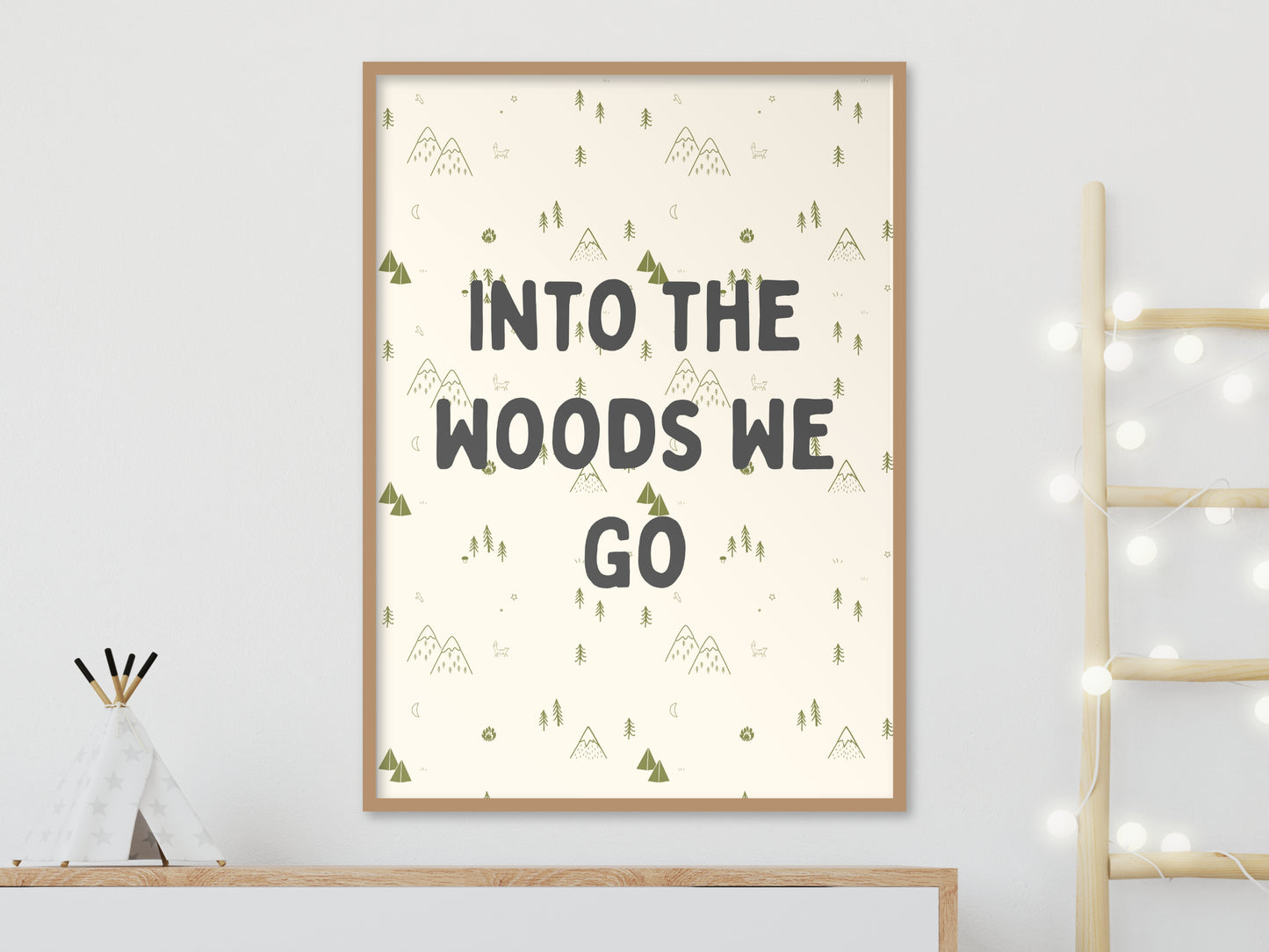 Into The Woods We Go Camping Van Kids Print