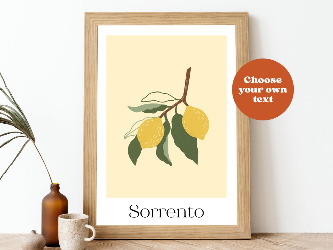 Personalised holiday print - Lemon