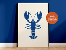 Load image into Gallery viewer, Lobster Linocut-Style print
