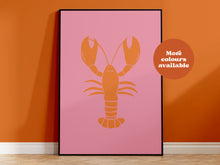 Load image into Gallery viewer, Lobster Linocut-Style print
