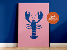 Load image into Gallery viewer, Lobster Linocut-Style print
