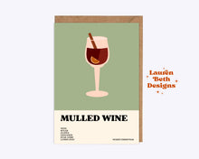 Load image into Gallery viewer, Mulled Wine Recipe Christmas Card
