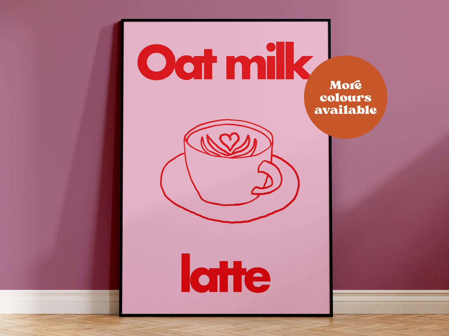 Oat Milk Latte Coffee Print