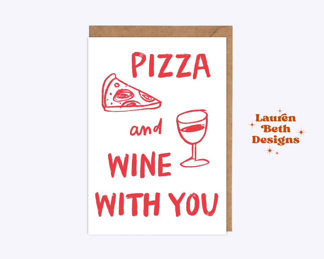 Pizza and Wine with you card