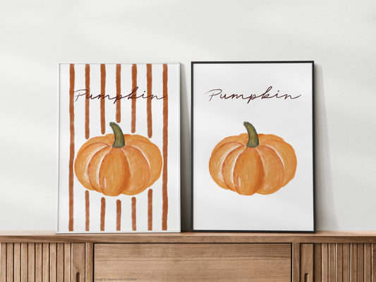 Painted Pumpkin Handwritten Print