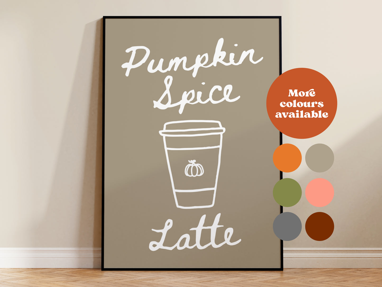 Pumpkin Spice Latte Painted Print