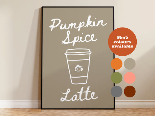 Pumpkin Spice Latte Painted Print