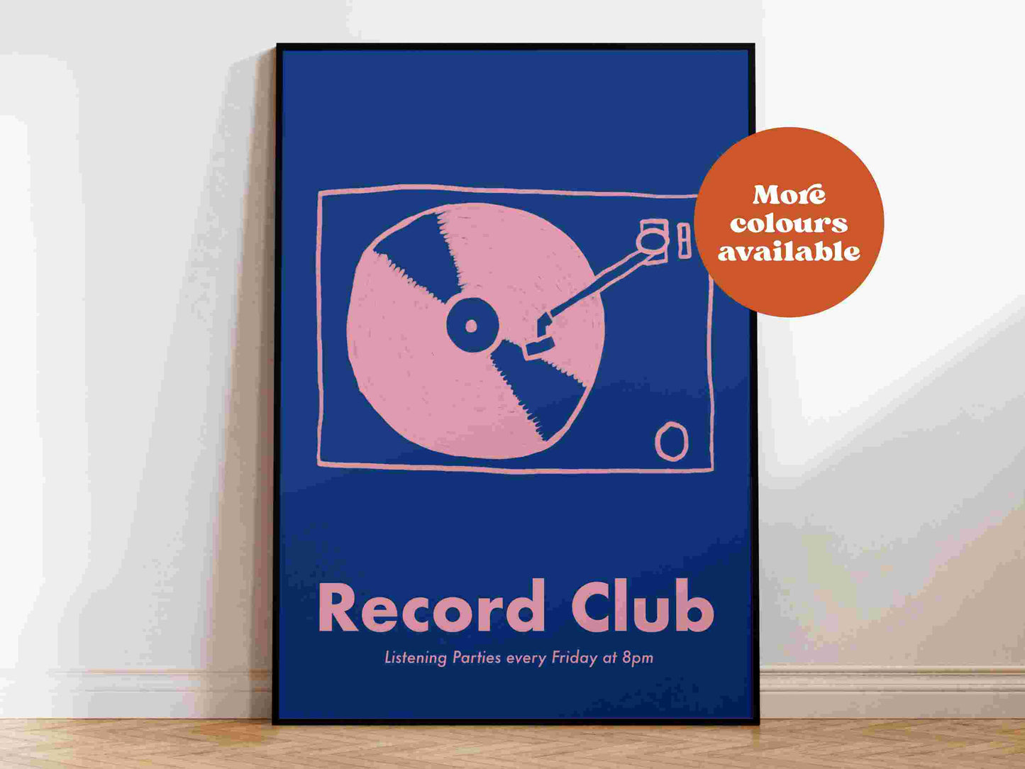 Record Club Hand-drawn Print