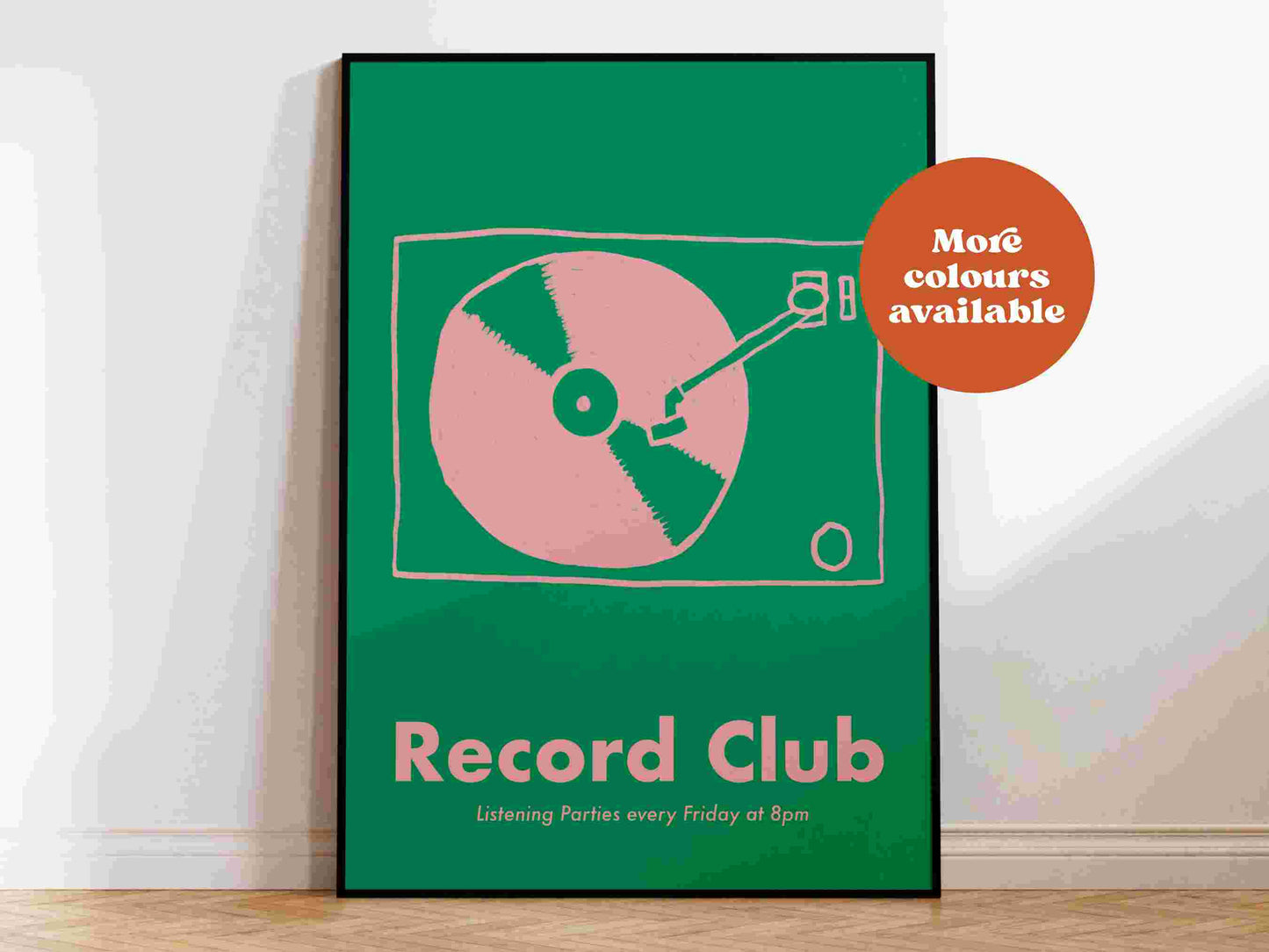 Record Club Hand-drawn Print