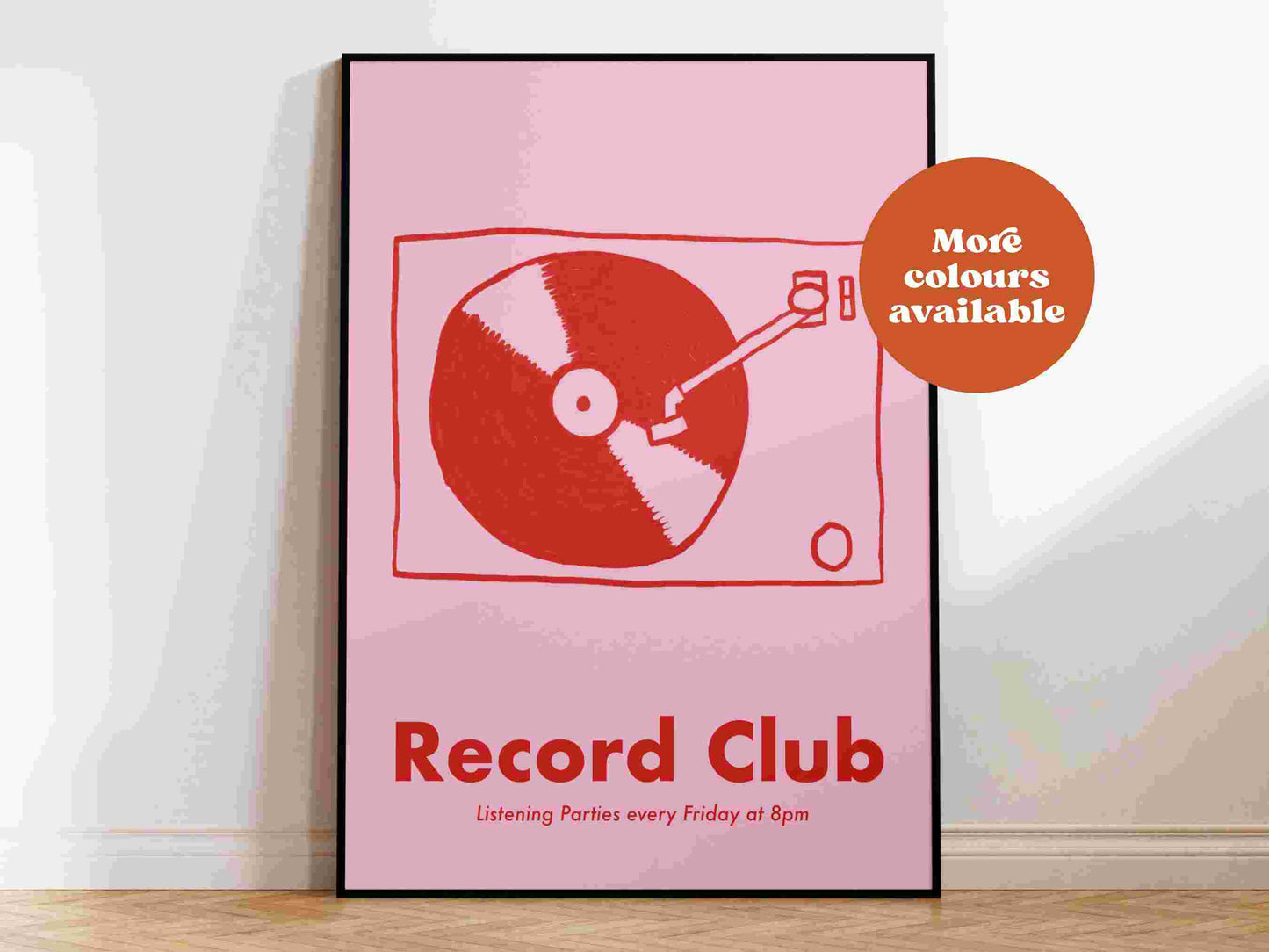 Record Club Hand-drawn Print