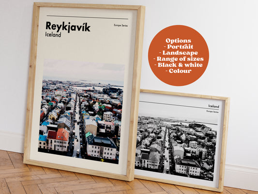 Reykjavik Iceland Travel Print - City Series