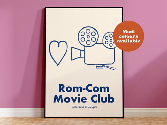 Rom-Com Movie Club Handdrawn Print