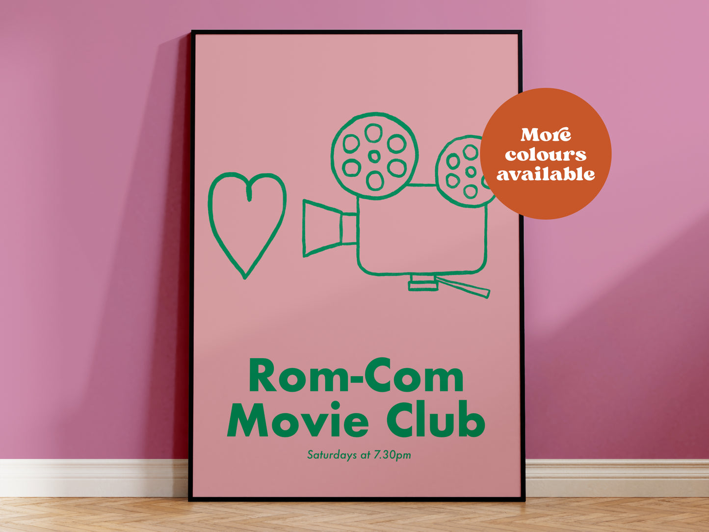 Rom-Com Movie Club Handdrawn Print