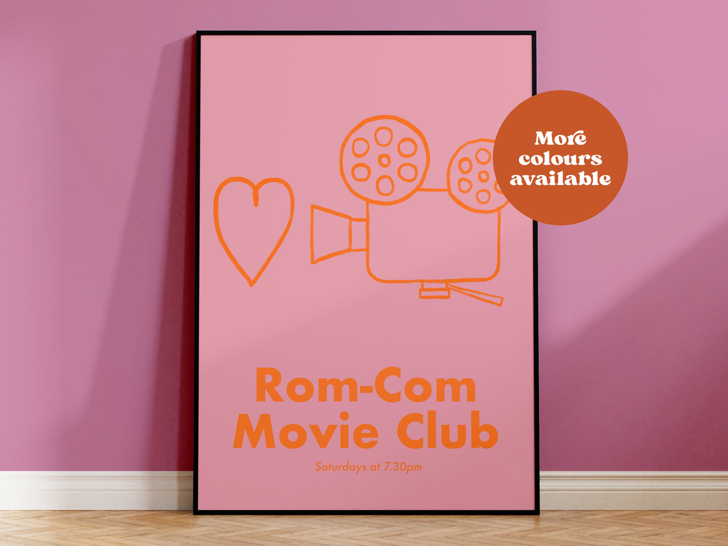 Rom-Com Movie Club Handdrawn Print