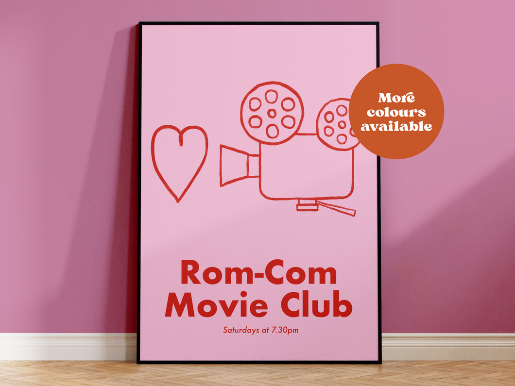 Rom-Com Movie Club Handdrawn Print