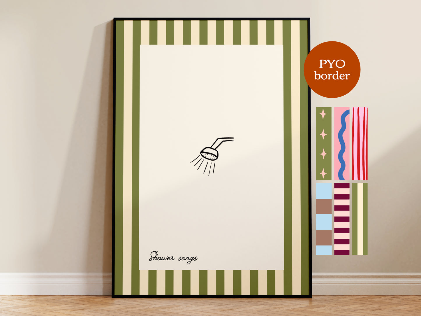 PYO Border - Shower Songs Print
