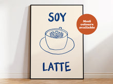 Load image into Gallery viewer, Soy Latte Script Coffee Print
