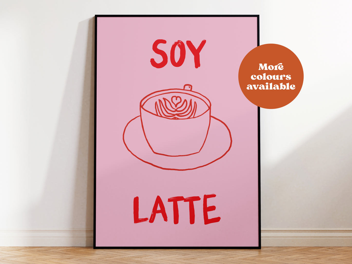Soy Latte Script Coffee Print