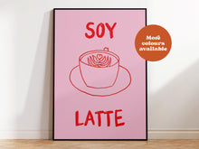 Load image into Gallery viewer, Soy Latte Script Coffee Print
