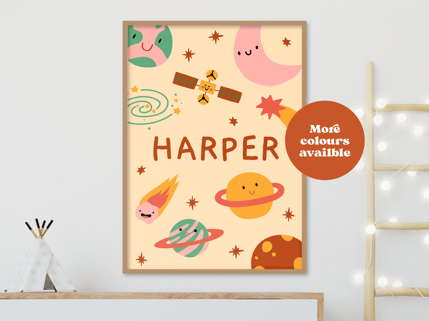 Personalised Kids Space Print