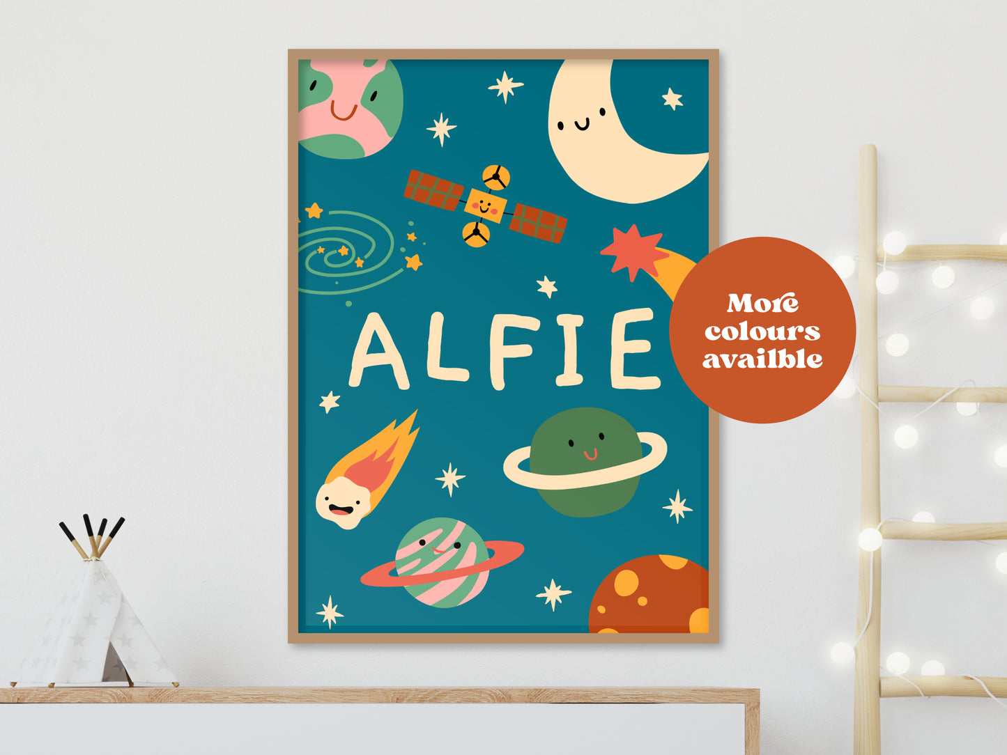 Personalised Kids Space Print