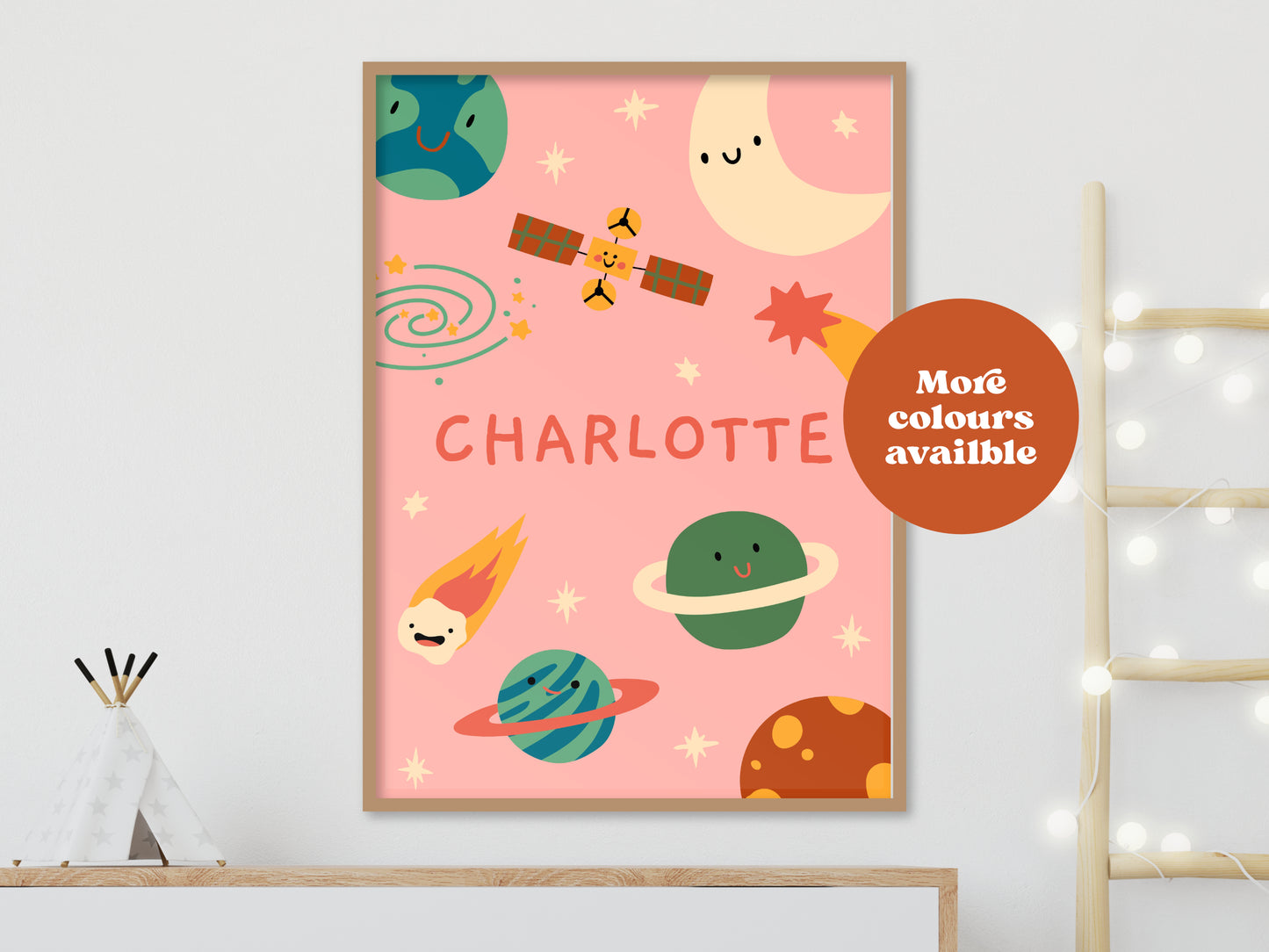 Personalised Kids Space Print