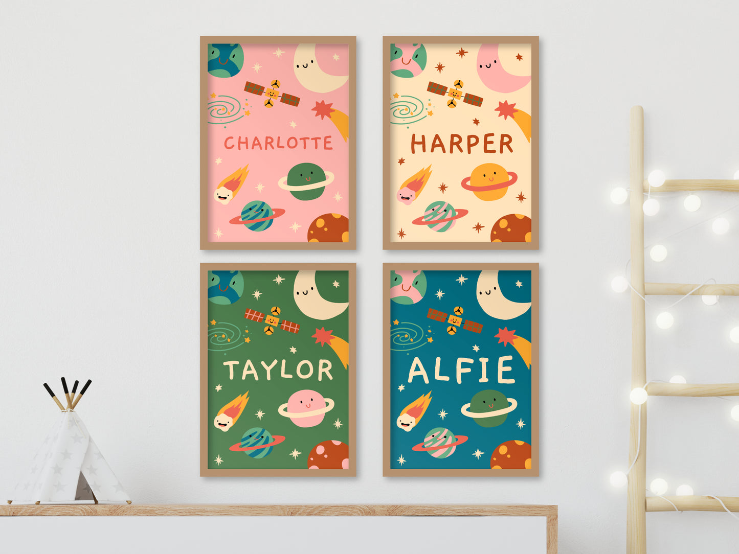 Personalised Kids Space Print