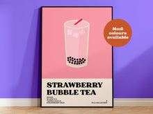 Load image into Gallery viewer, Strawberry Bubble Tea Print
